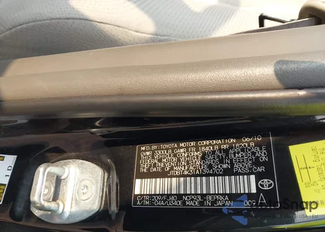 2010 Toyota Yaris из США, поврежденный, VIN JTDBT4K31A1394702